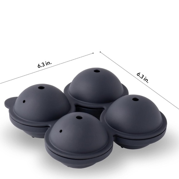 Silicone Sphere Ice Mold w/ Cover - Picture 2 of 5